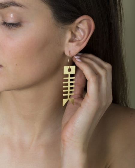Fishbone Earring