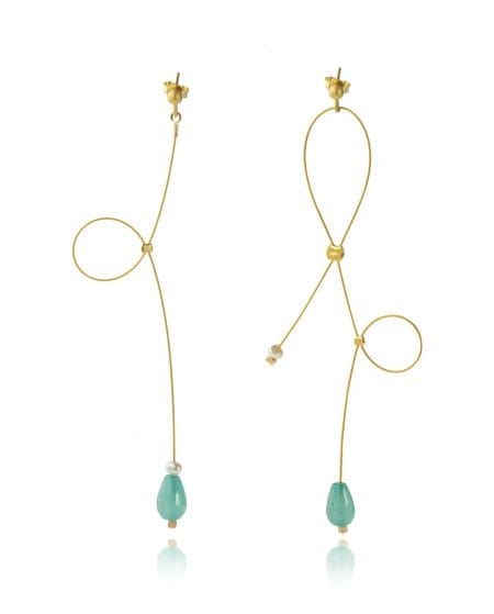 Flowers Earrings Jade