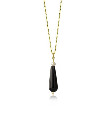 Onyx Drop Necklace